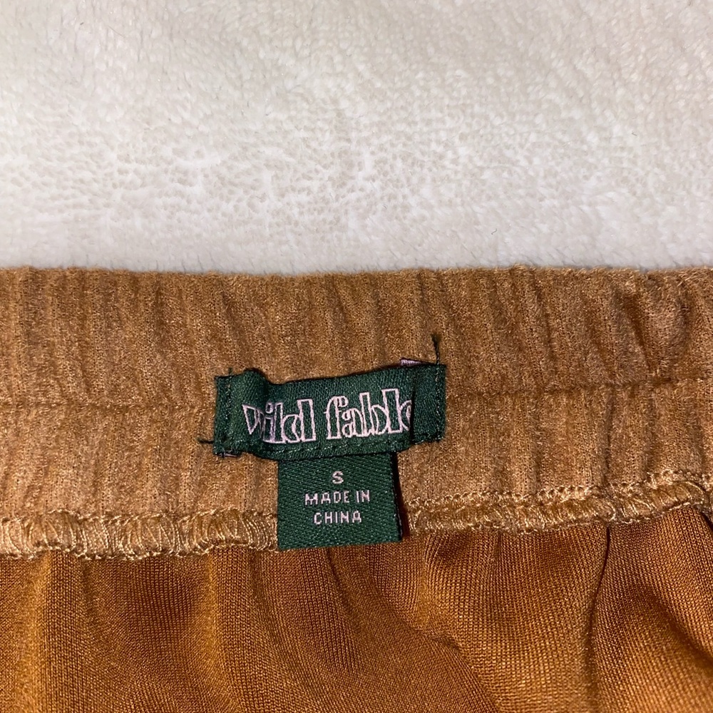 Tan Button Front Skirt - Picture 3 of 3